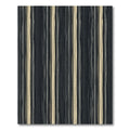 Sophisticated Black and Cream Vertical Stripe Rug