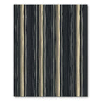 Sophisticated Black and Cream Vertical Stripe Rug
