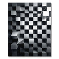 Monochromatic Three Dimensional Metallic Cube Structure Rug