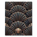 Art Deco Black Gold Fan Rug