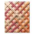 Pink Orange Lattice Texture Rug