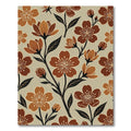 Brown Floral Botanical Earth Tone Rug