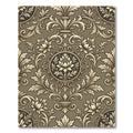 Ornate Gold Scrollwork Floral Medallion Rug