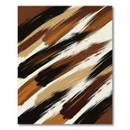 Earthy Tones Abstract Brush Strokes Rug
