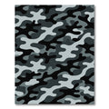 Modern Charcoal Gray Camouflage Graphic Rug