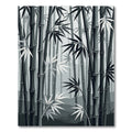 Monochromatic Bamboo Forest Foliage Rug