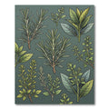Green Herb Garden Botanical Arrangement Rug