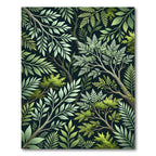Verdant Forest Foliage Branches Rug