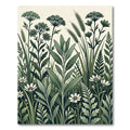 Botanical Green Wildflower Meadow Meadowscape Rug