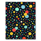 Colorful Polka Dot Circles Repeating Pattern Rug