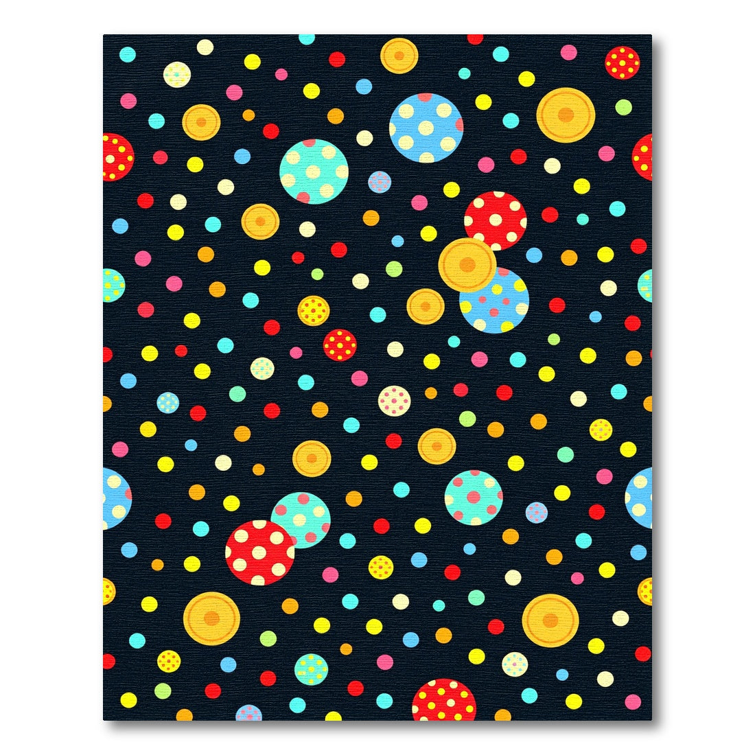 Colorful Polka Dot Circles Repeating Pattern Rug