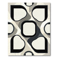 Minimalist Monochrome Abstract Geometric Curvature Rug