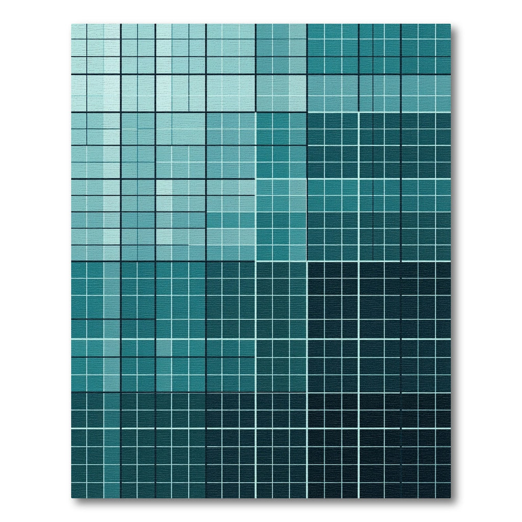 Aqua Gradient Geometric Square Gradient Rug