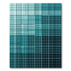 Aqua Gradient Geometric Square Gradient Rug
