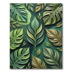 Verdant Leafy Botanical Collage Rug