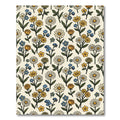 Yellow Blue Daisy Rose Garden Rug