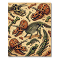 Dino Fossil Earthy Tone Trellis Rug