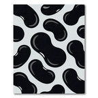 Monochrome Black Bean Scatter Rug