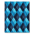 Geometric Blue Argyle Diamond Rug