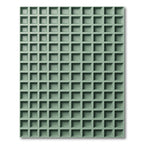 Minimalist Sage Green Grid Square Rug