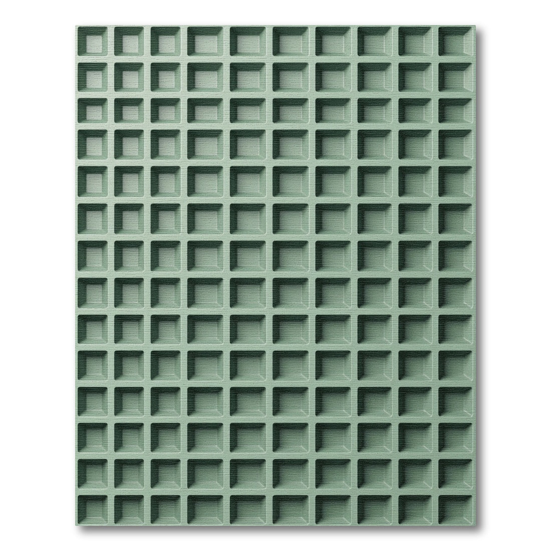 Minimalist Sage Green Grid Square Rug