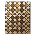 Golden Geometric Diamond Tribal Area Rug