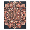 Blush Terracotta Floral Mandala Medallion Rug