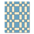 Modern Grid Blue and Cream Plaid Rug