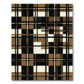 Minimalist Black and Tan Plaid Grid Rug