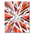 Vibrant Orange Geometric Abstract Explosion Rug