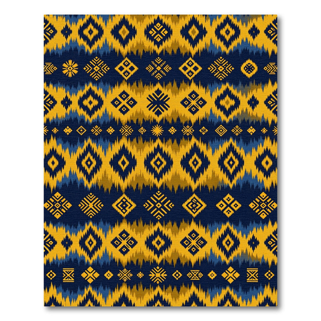 Gold Midnight Tribal Diamond Rug