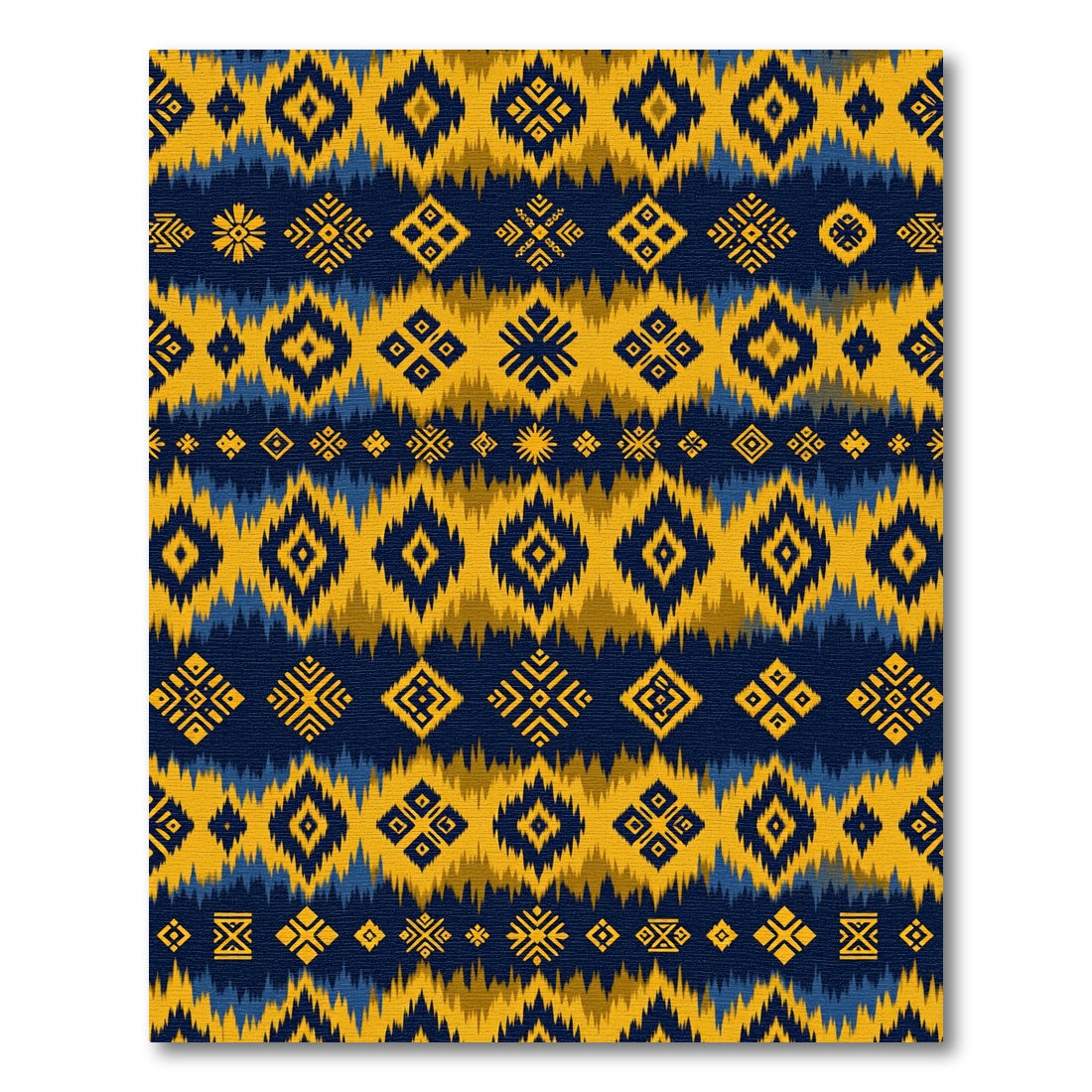 Gold Midnight Tribal Diamond Rug