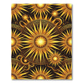 Celestial Gold Sunburst Starry Night Rug