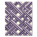 Lavender Geometric Interlocking Linear Lattice Rug