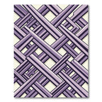 Lavender Geometric Interlocking Linear Lattice Rug