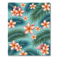 Lush Tropical Frangipani Palm Leaf Rug