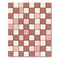 Checkerboard Pink Cream Tones Rug