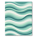 Cool Aqua Coastal Wave Rug