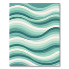 Cool Aqua Coastal Wave Rug