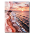 Sunset Beach Watercolor Swirls Rug