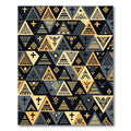 Gold and Charcoal Geometric Aztec Area Rug