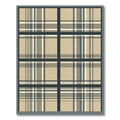 Classic Tan Plaid Grid Arrangement Rug