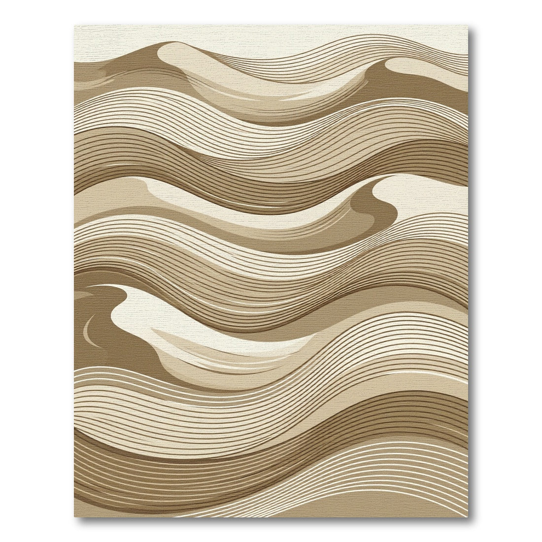 Abstract Sand Dune Wavy Line Rug