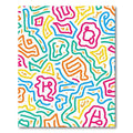 Colorful Abstract Line Art Rug