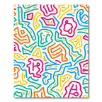 Colorful Abstract Line Art Rug