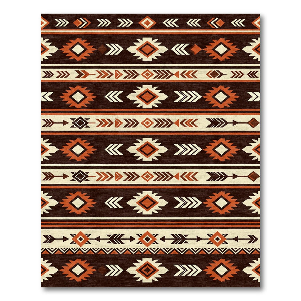Earthy Tones Diamond Arrow Geometric Rug