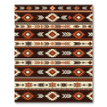 Earthy Tones Diamond Arrow Geometric Rug