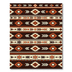 Earthy Tones Diamond Arrow Geometric Rug