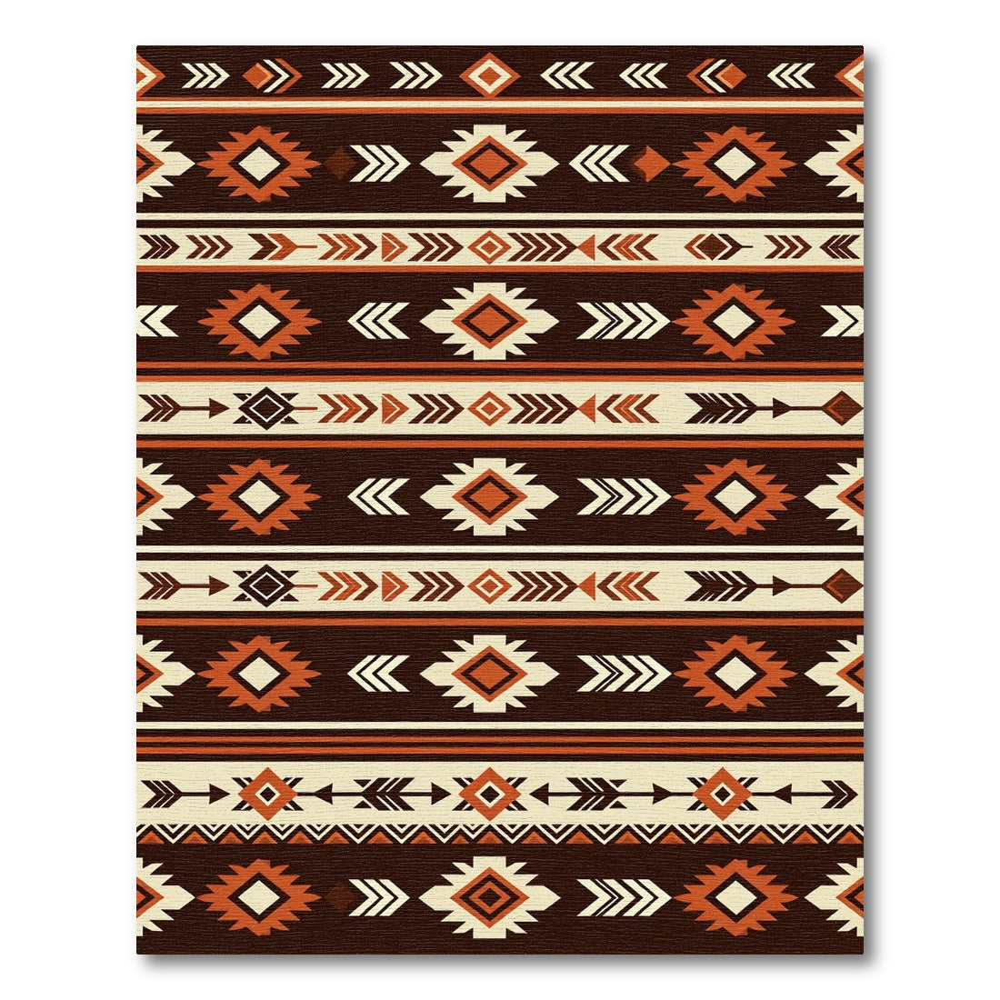 Earthy Tones Diamond Arrow Geometric Rug