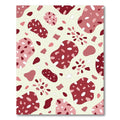 Abstract Red Speckled Organic Shapes Rug